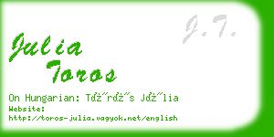 julia toros business card