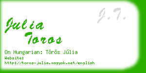 julia toros business card